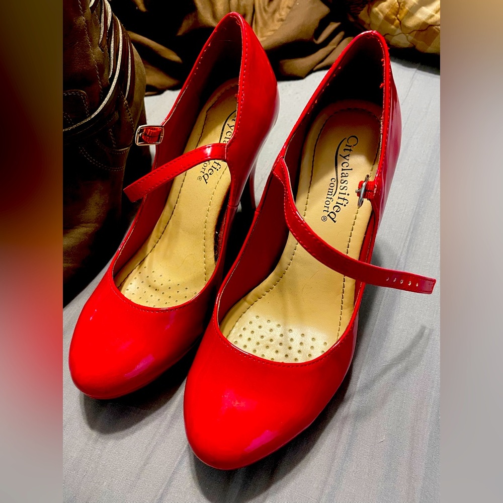 Bold red heels